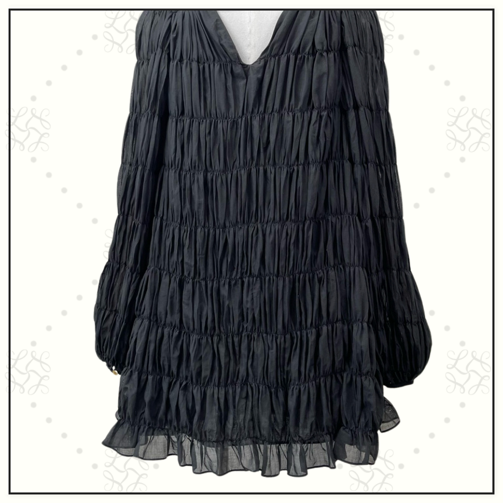 EVELINA RUCHED MINI DRESS