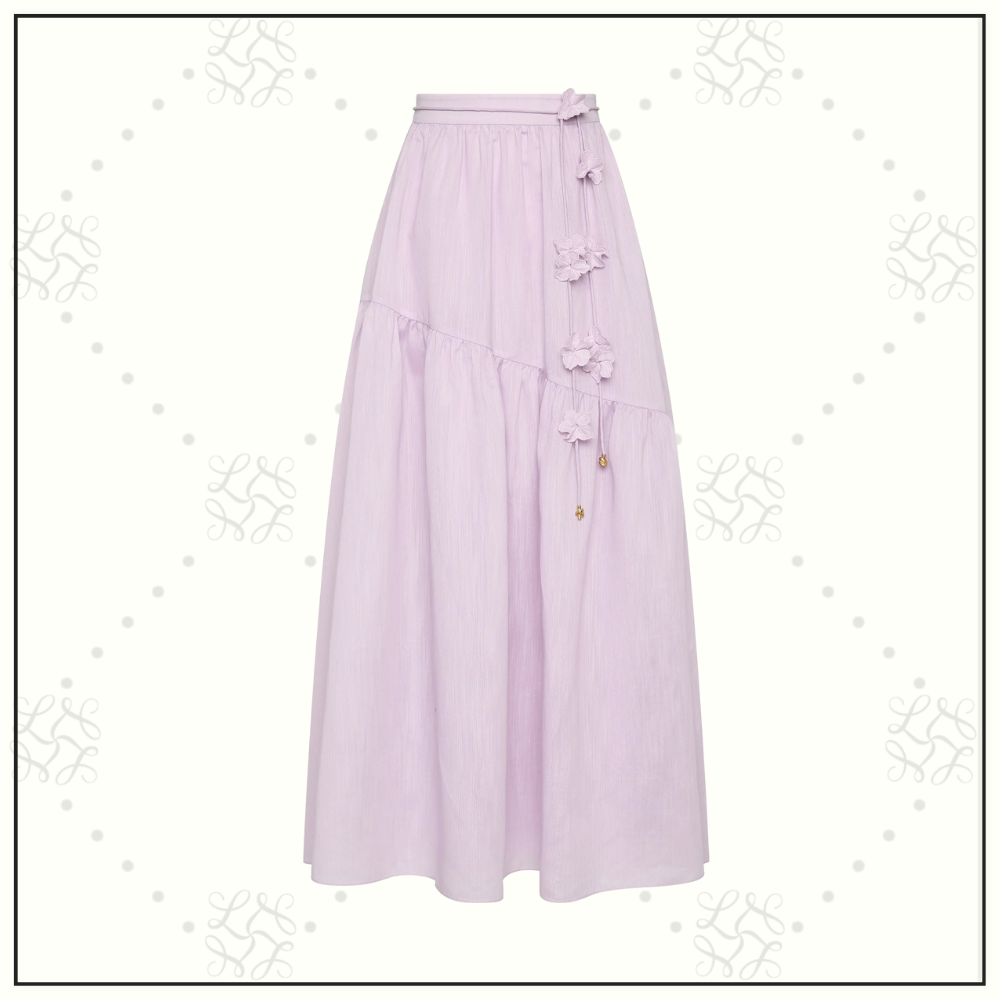 SPLENDOUR FLOWER SHELL TOP & MIDI SKIRT