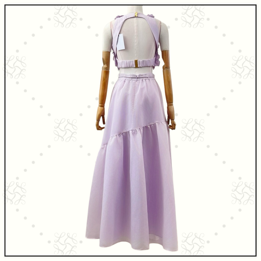 SPLENDOUR FLOWER SHELL TOP & MIDI SKIRT