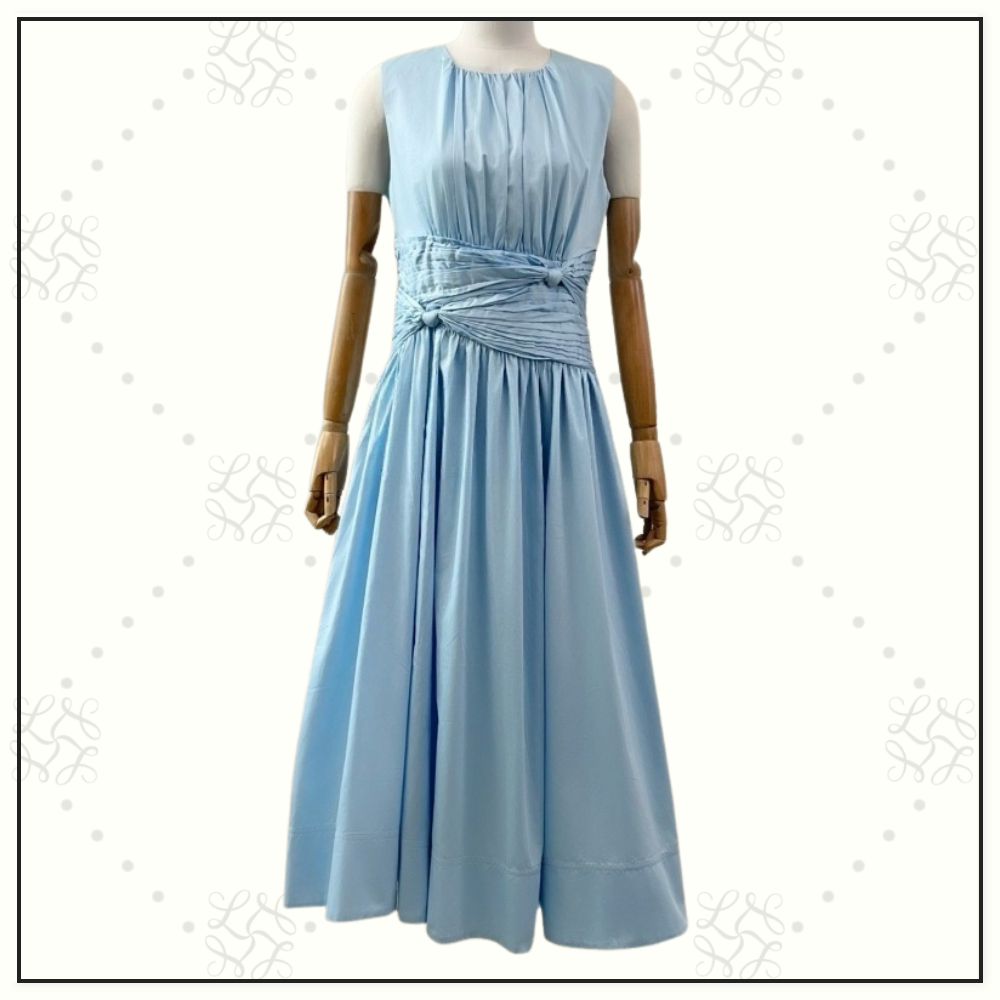 AGATHA KNOT WAIST MIDI DRESS