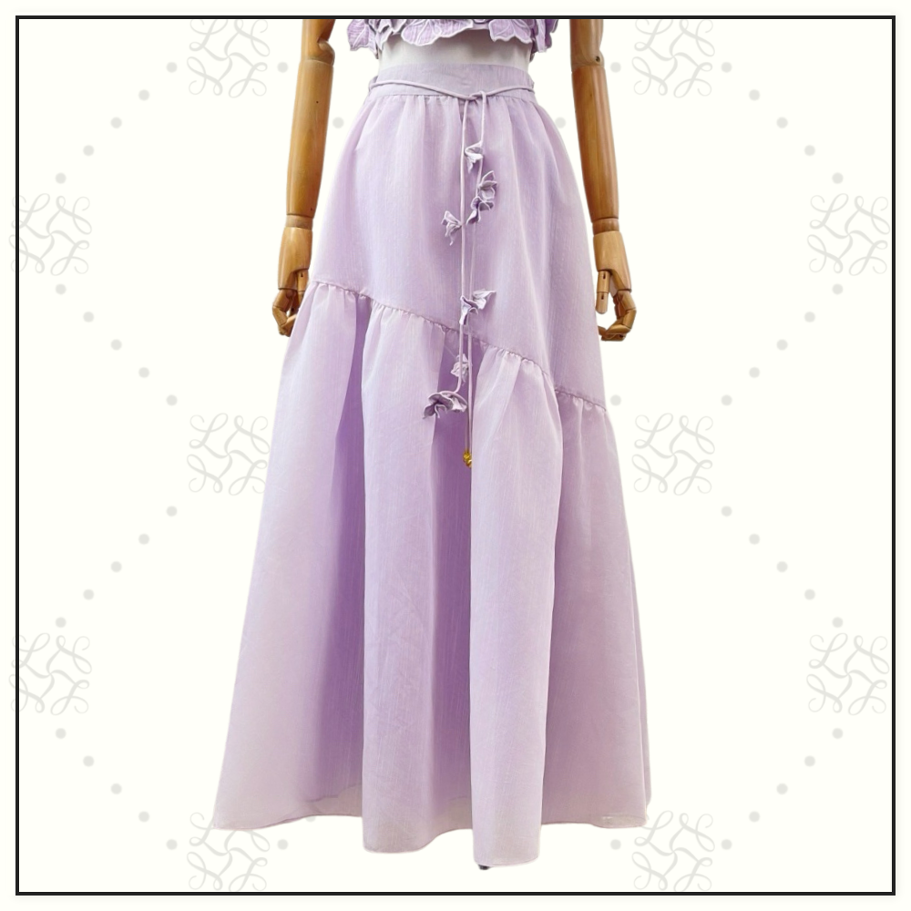 SPLENDOUR FLOWER SHELL TOP & MIDI SKIRT