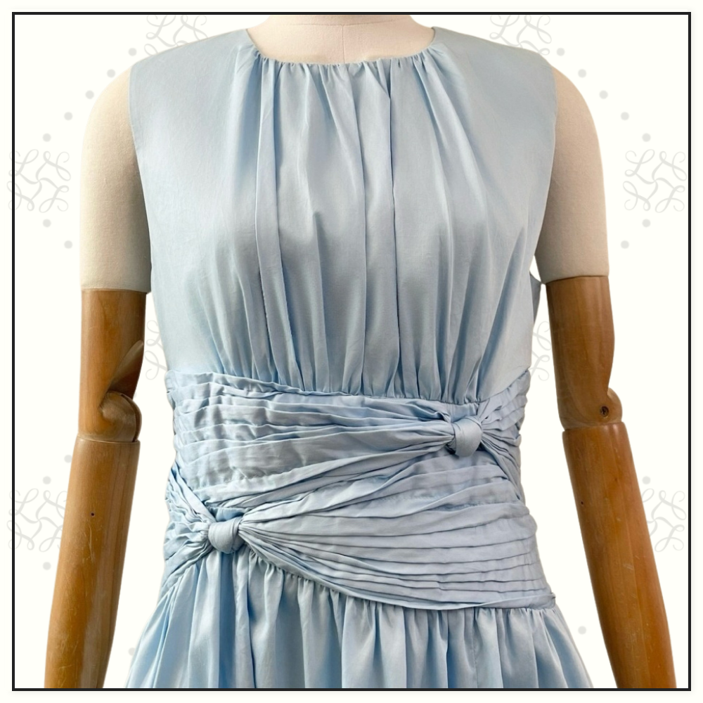 AGATHA KNOT WAIST MIDI DRESS