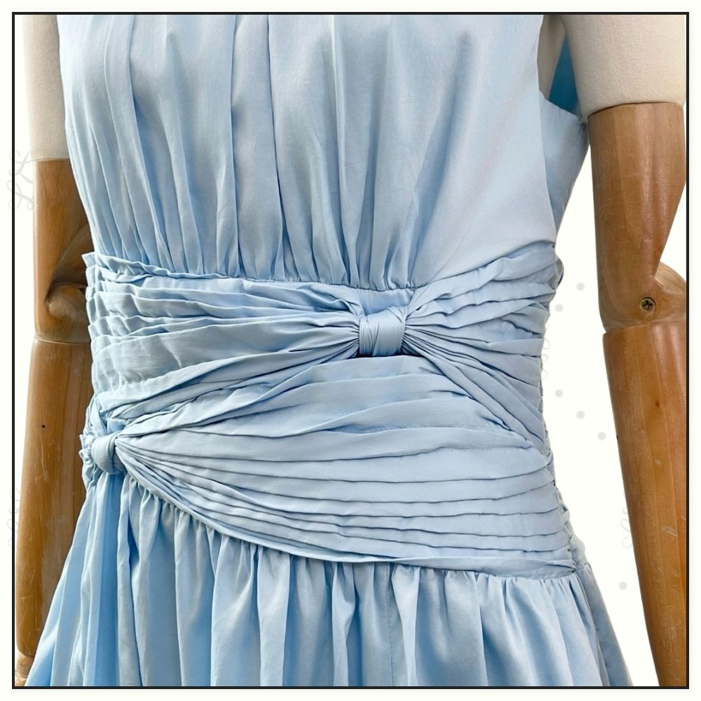 AGATHA KNOT WAIST MIDI DRESS