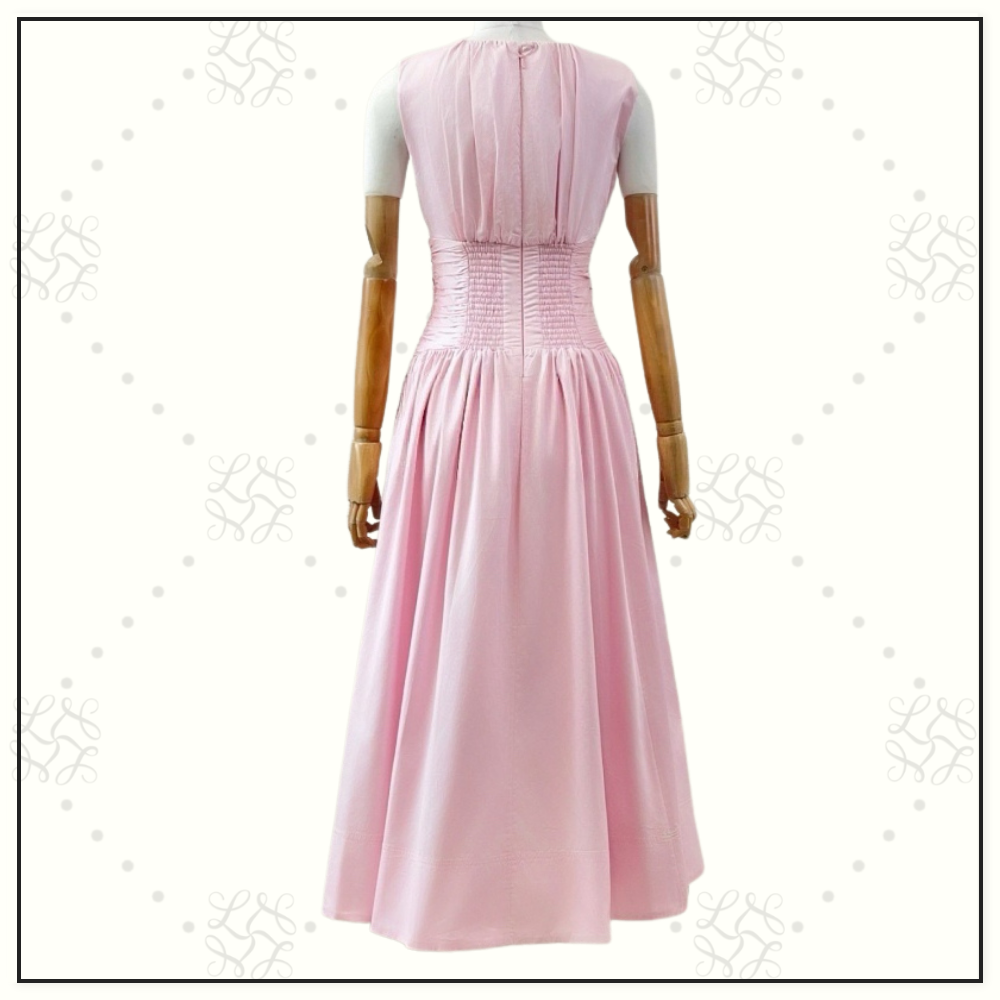 AGATHA KNOT WAIST MIDI DRESS