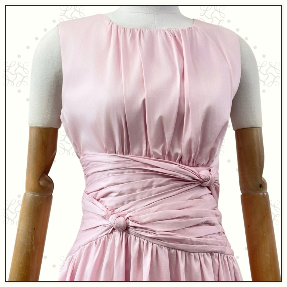 AGATHA KNOT WAIST MIDI DRESS