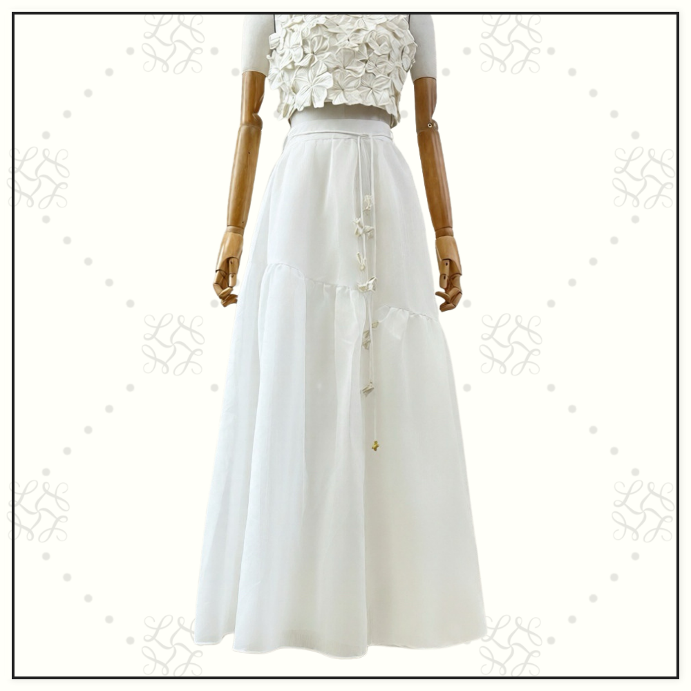 SPLENDOUR FLOWER SHELL TOP & MIDI SKIRT