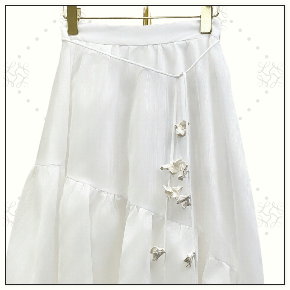 SPLENDOUR FLOWER SHELL TOP & MIDI SKIRT