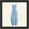 ROUND DENIM JUMPSUIT