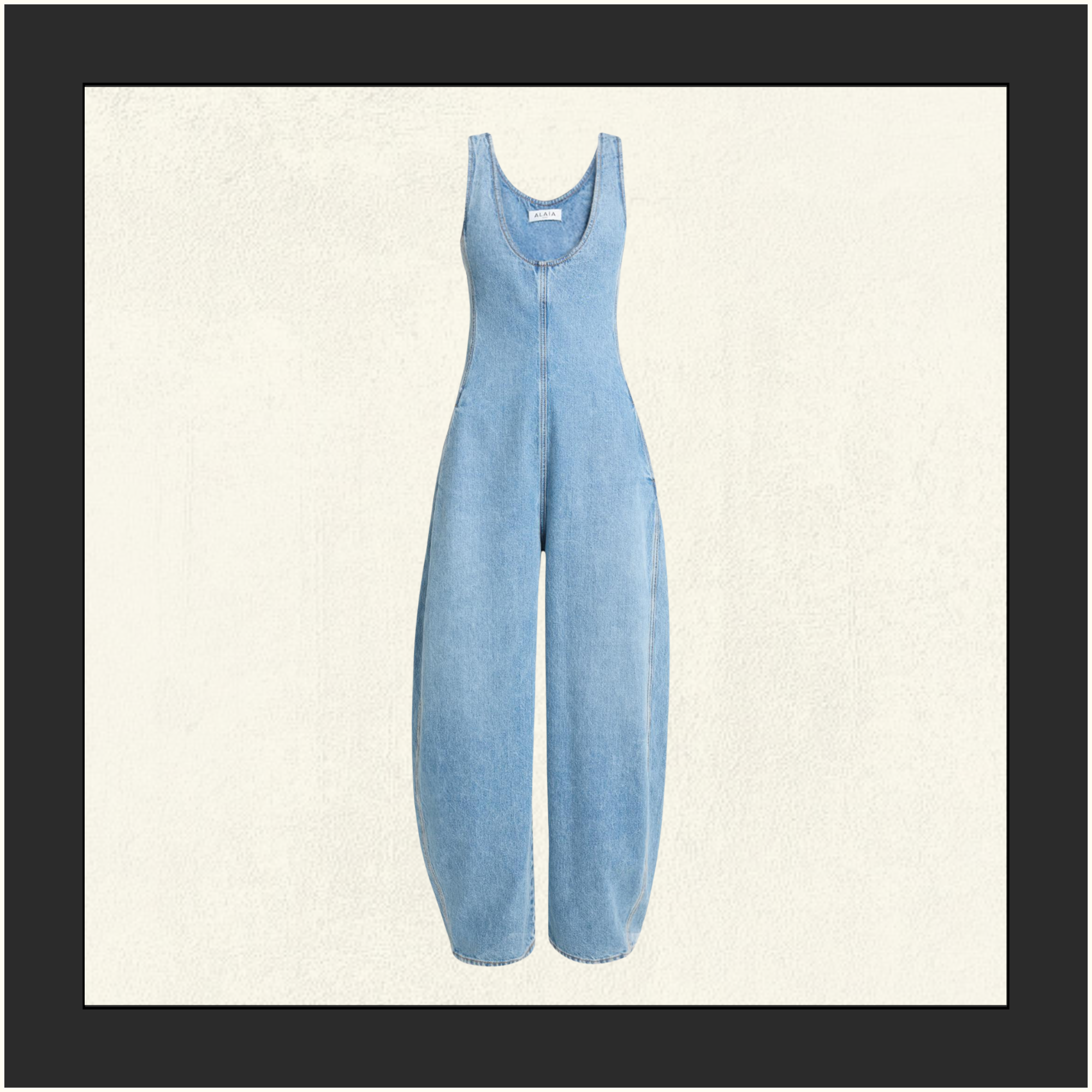 ROUND DENIM JUMPSUIT