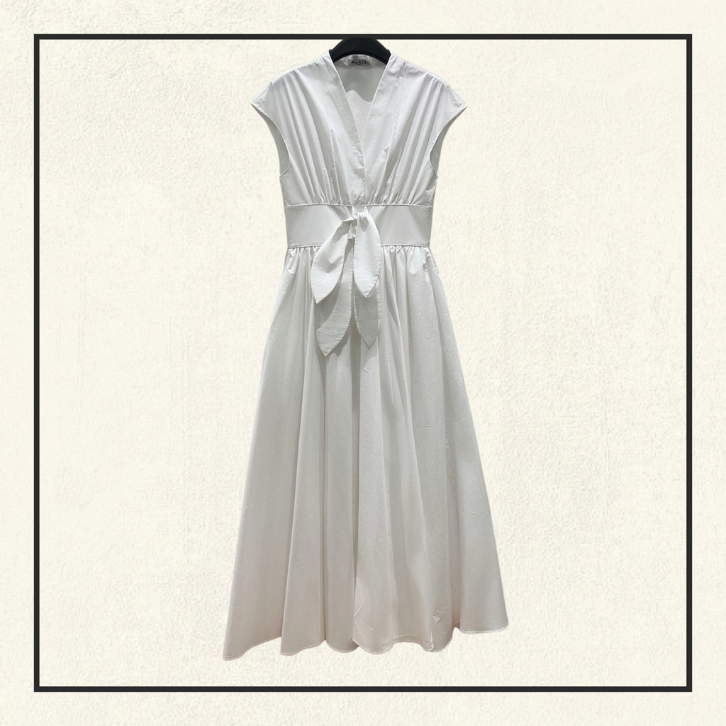 POPLIN MIDI DRESS