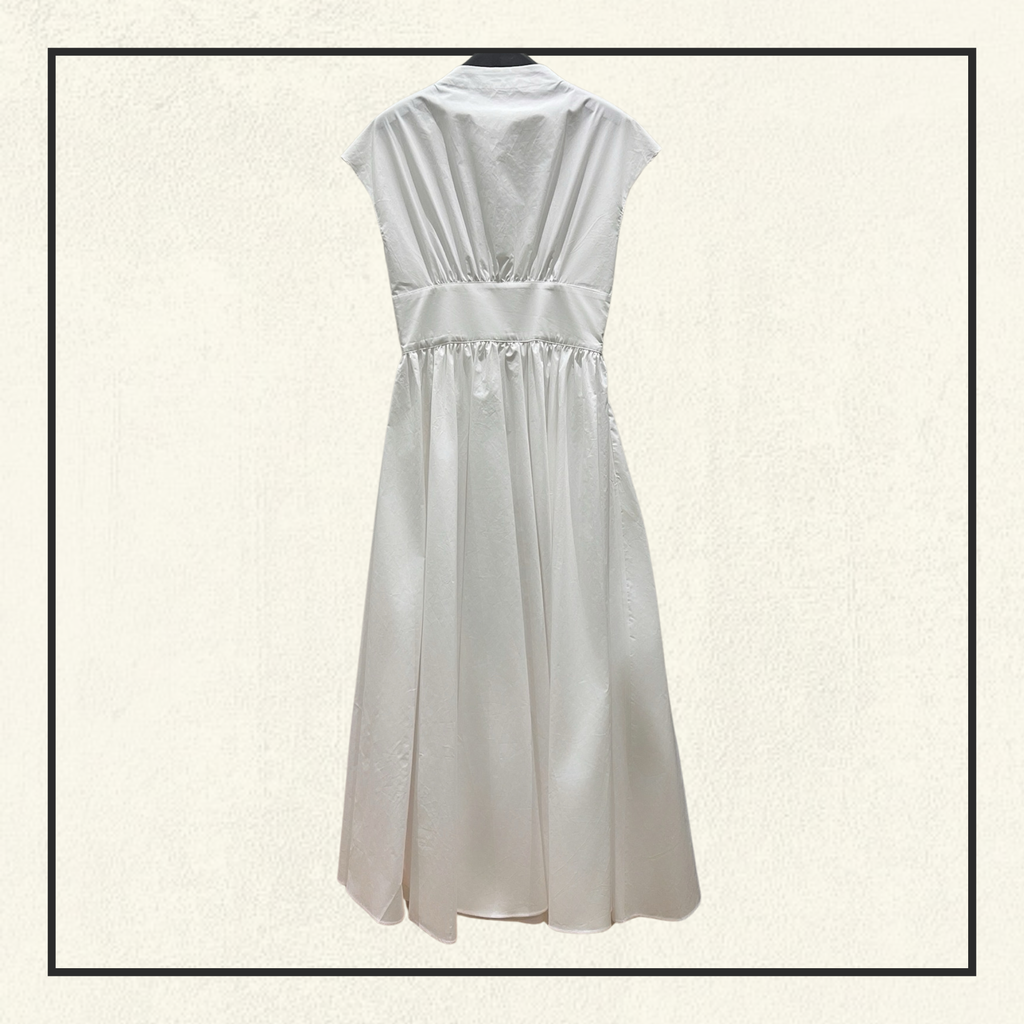 POPLIN MIDI DRESS