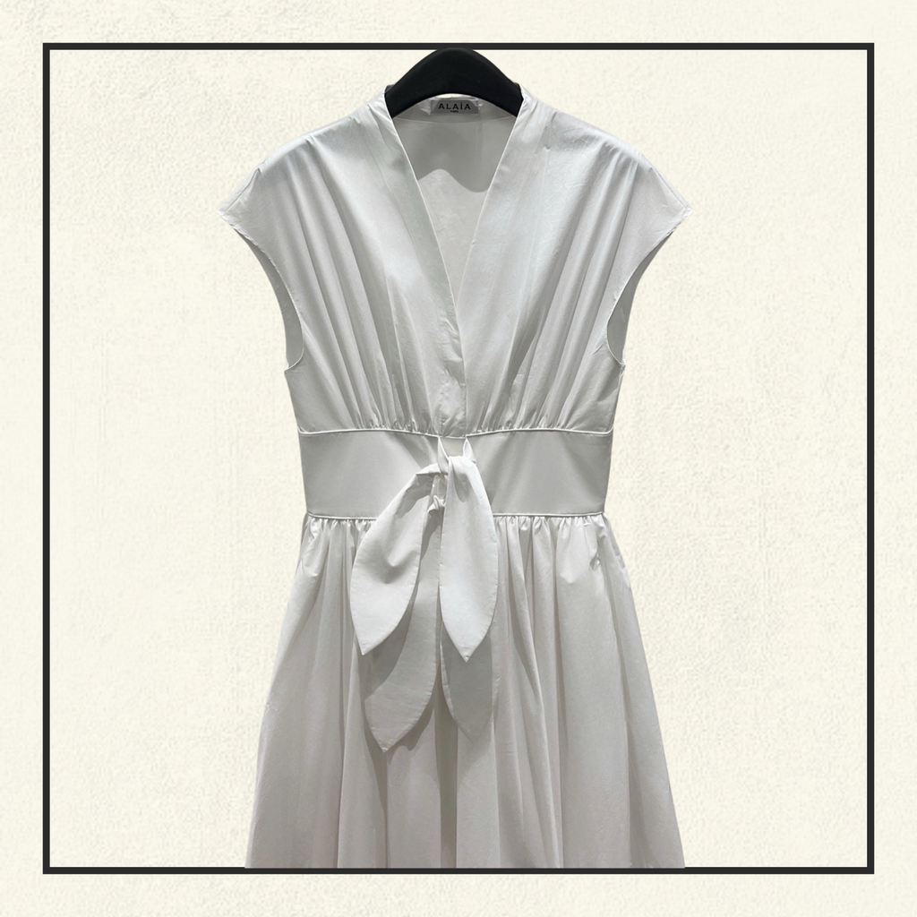 POPLIN MIDI DRESS