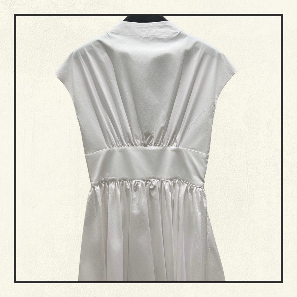 POPLIN MIDI DRESS