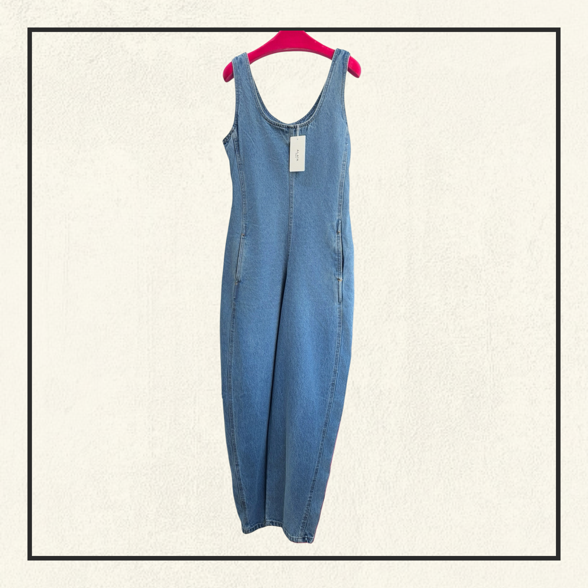 ROUND DENIM JUMPSUIT