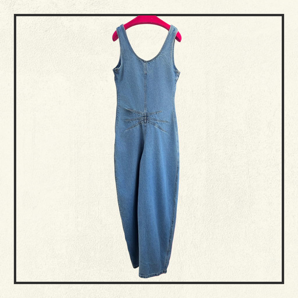 ROUND DENIM JUMPSUIT