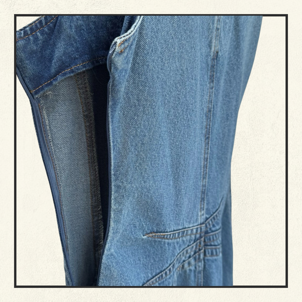 ROUND DENIM JUMPSUIT