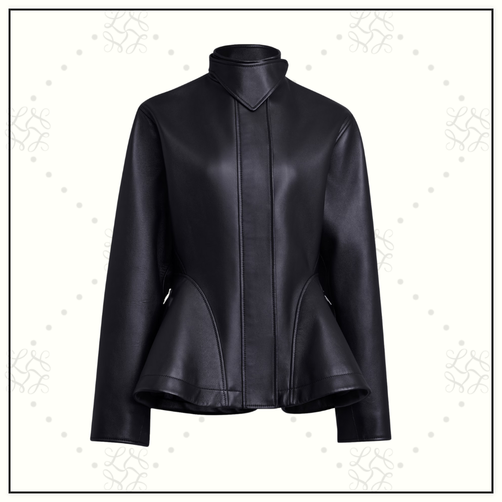 PEPLUM LEATHER JACKET