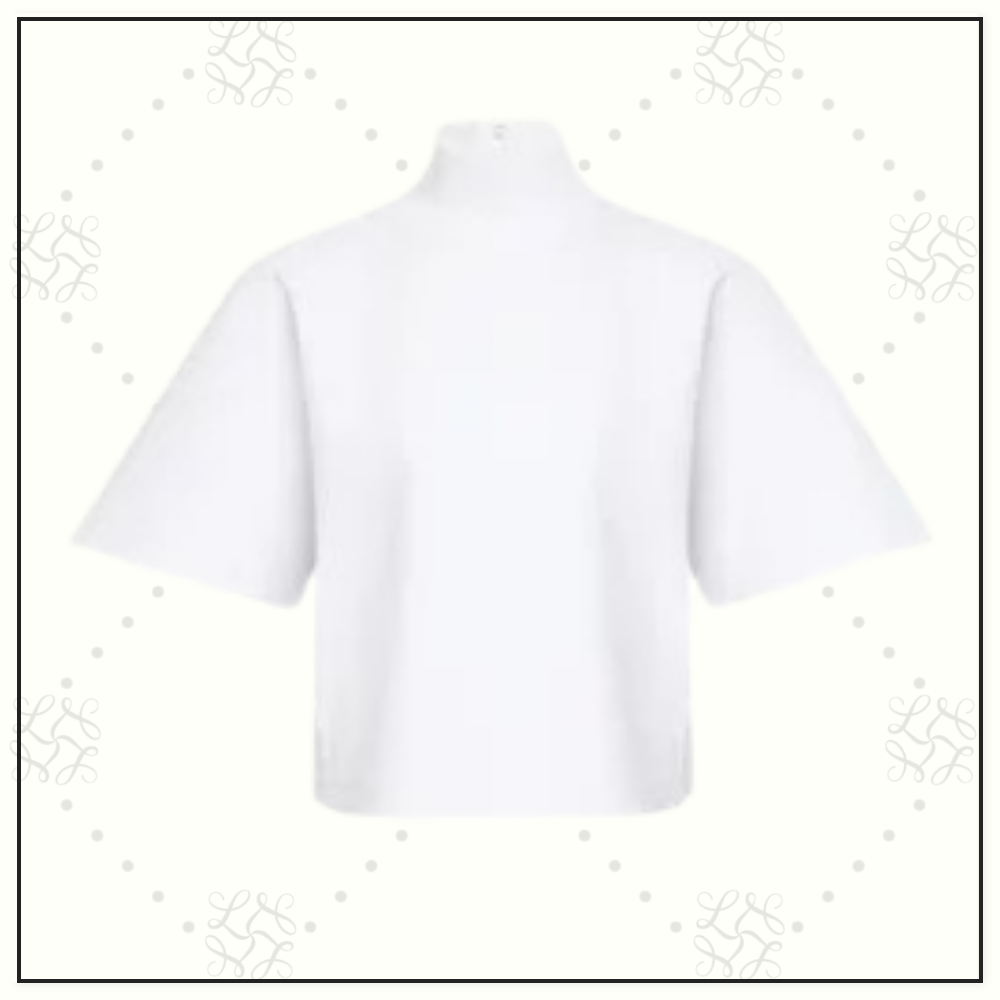 RIBBED COTTON HIGH NECK T-SHIRT