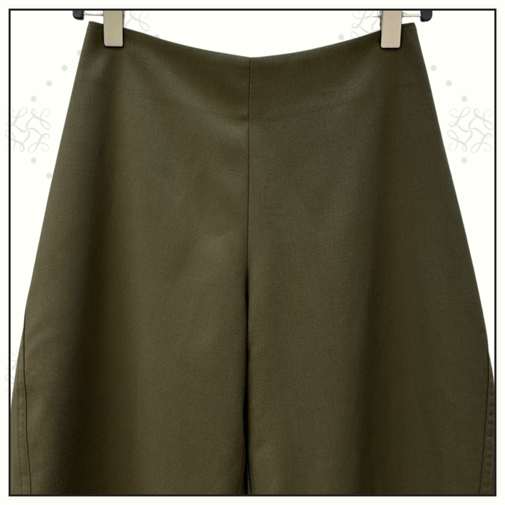 DOUBLE BREASTED COTTON BLAZER & ROUND PANTS