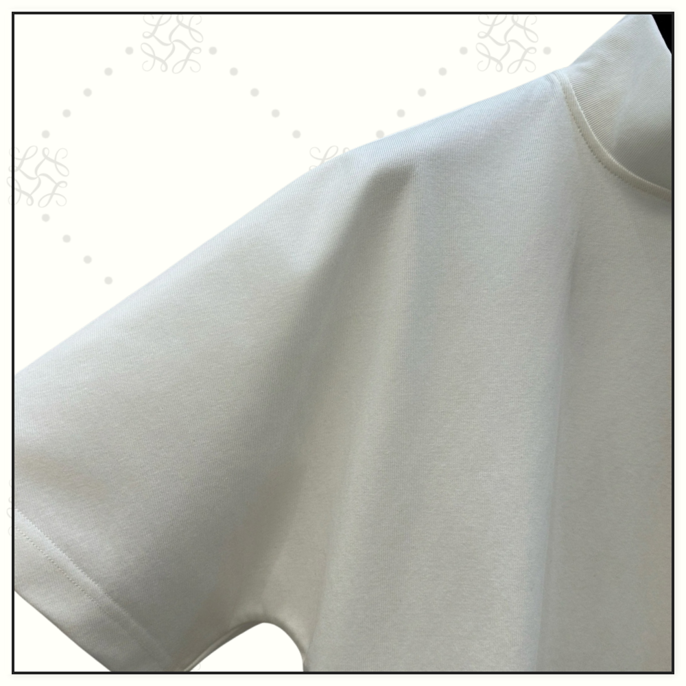 RIBBED COTTON HIGH NECK T-SHIRT