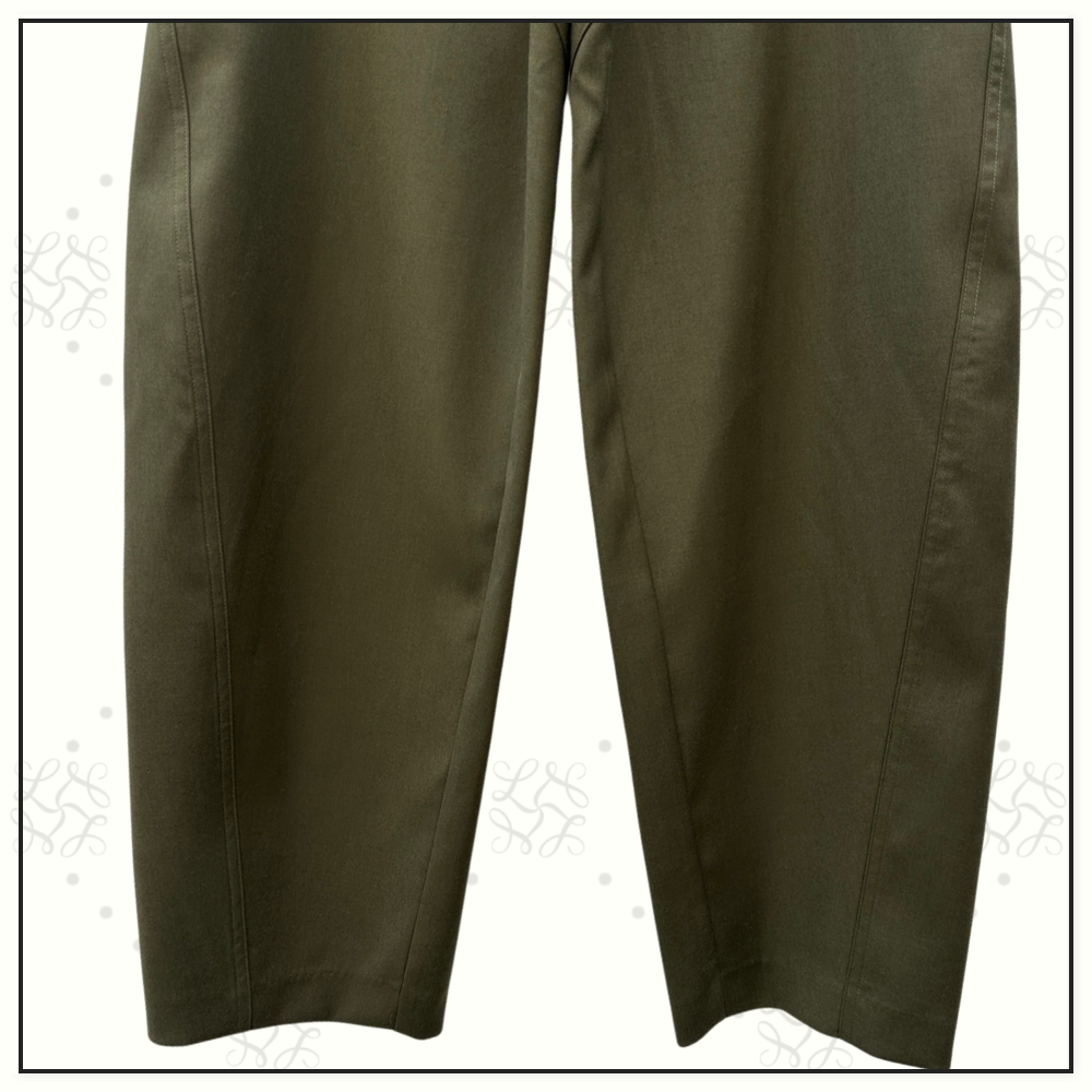 DOUBLE BREASTED COTTON BLAZER & ROUND PANTS