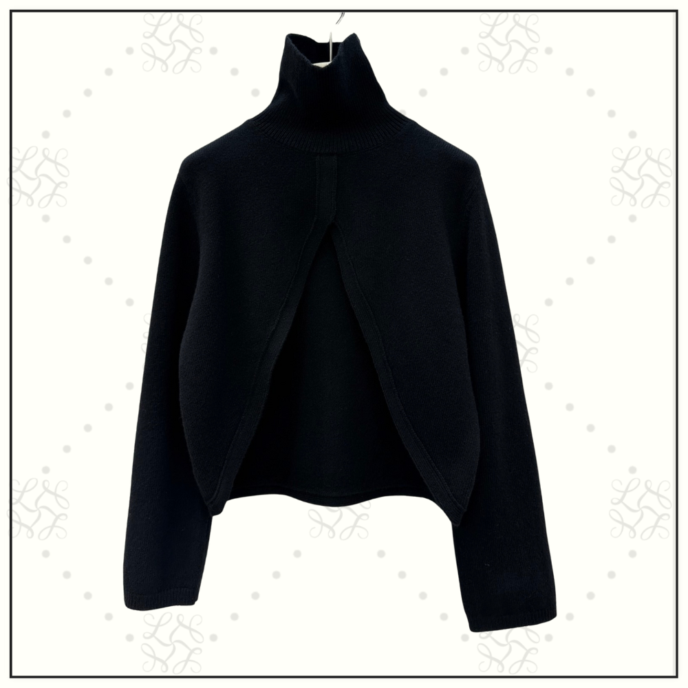 CASHMERE KNIT CUT OUT SWEATER