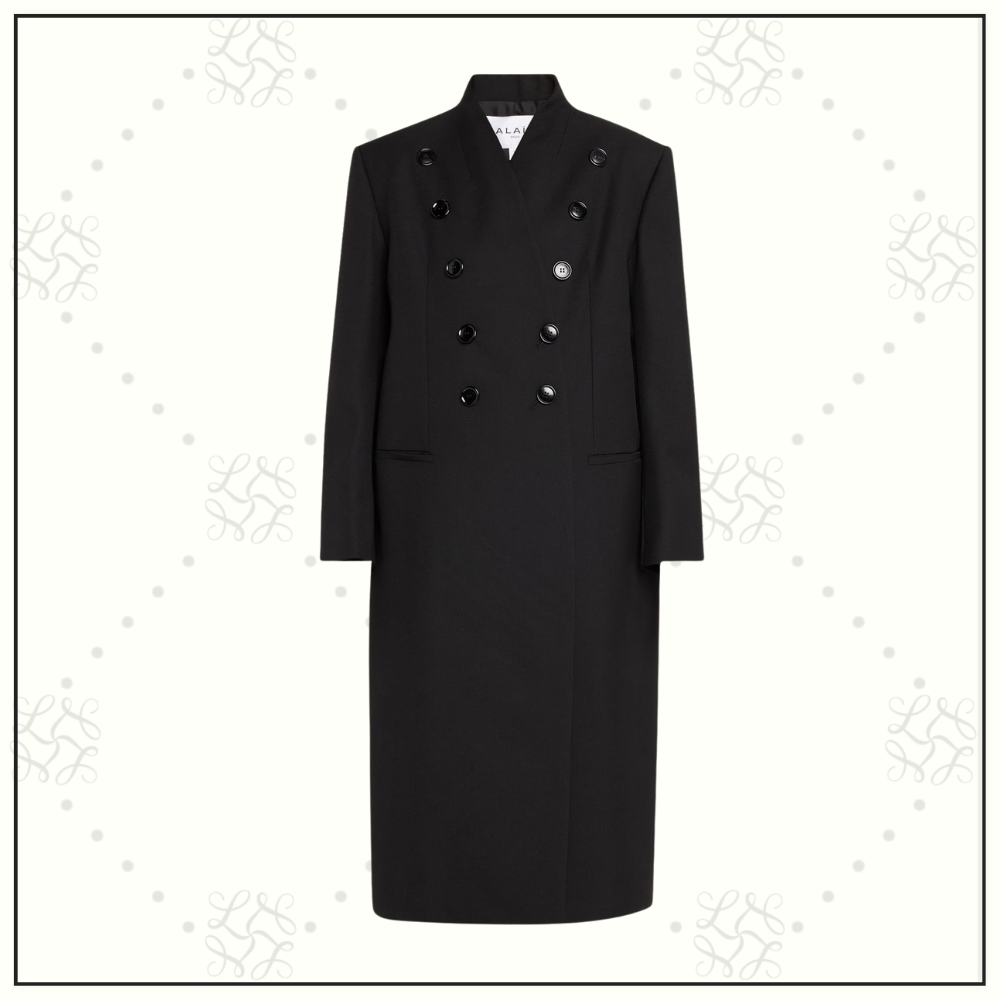 LONG TAIL BUTTONED WOOL OVERCOAT