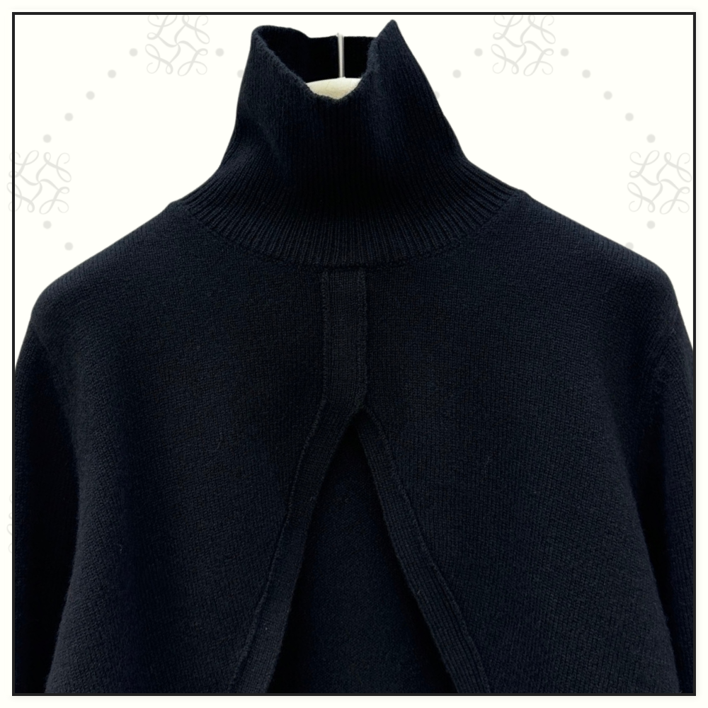 CASHMERE KNIT CUT OUT SWEATER