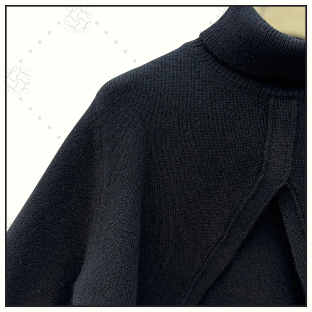 CASHMERE KNIT CUT OUT SWEATER
