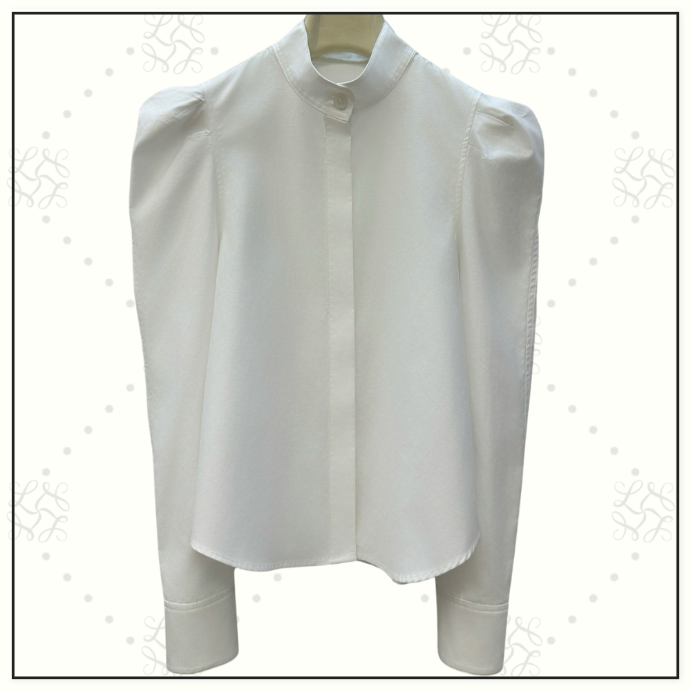 COTTON POPLIN PUFF SHIRT
