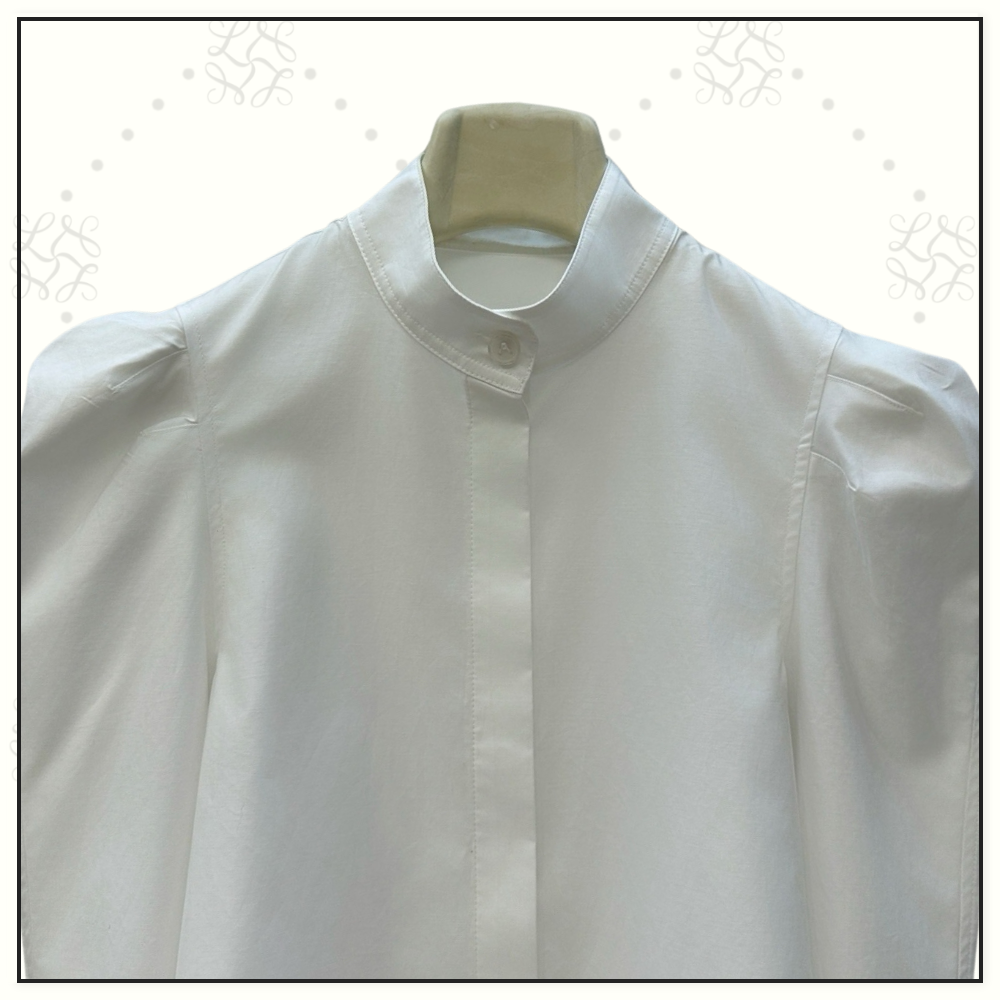 COTTON POPLIN PUFF SHIRT