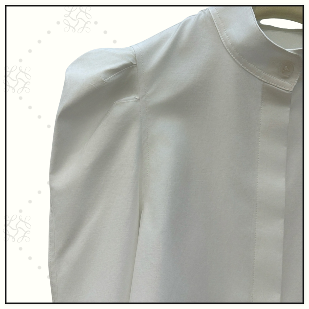 COTTON POPLIN PUFF SHIRT