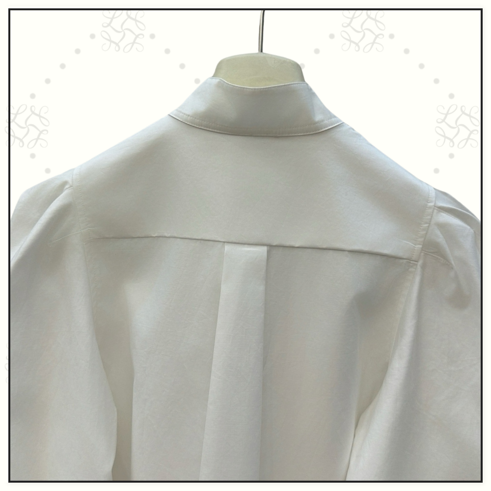 COTTON POPLIN PUFF SHIRT