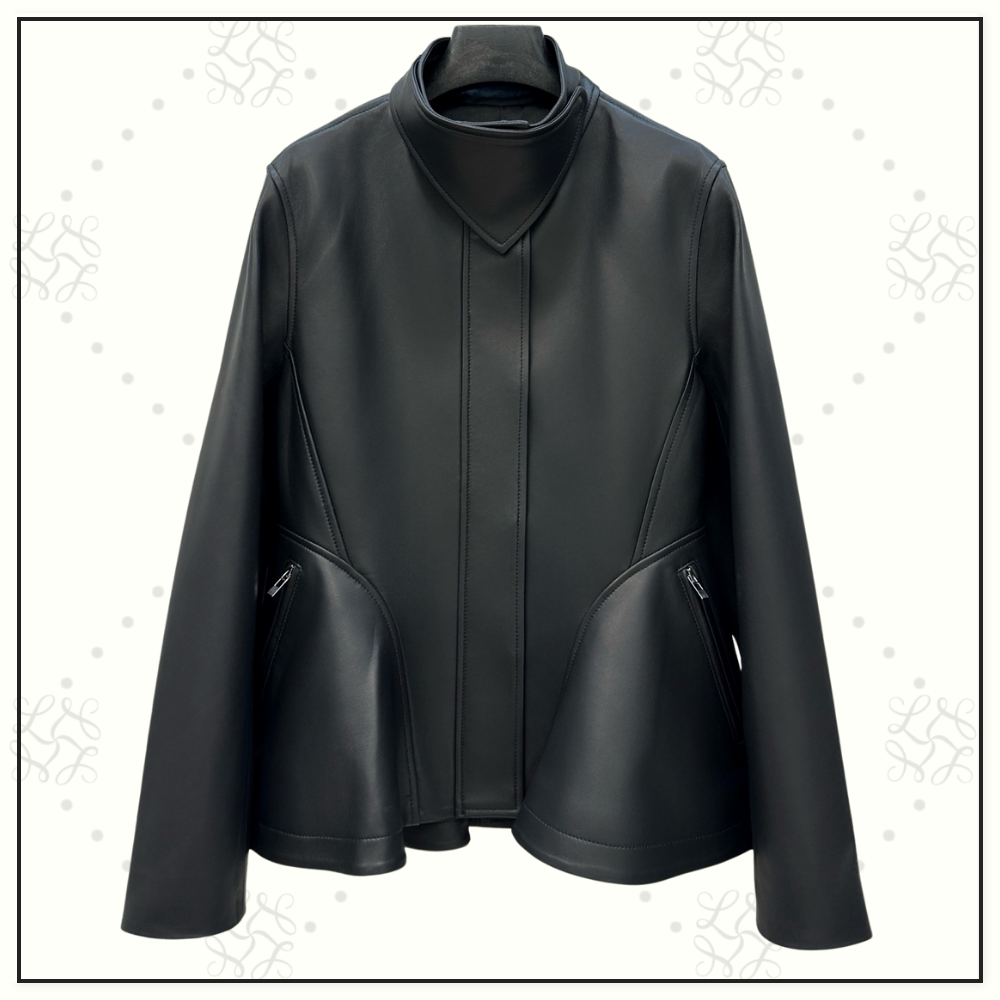 PEPLUM LEATHER JACKET