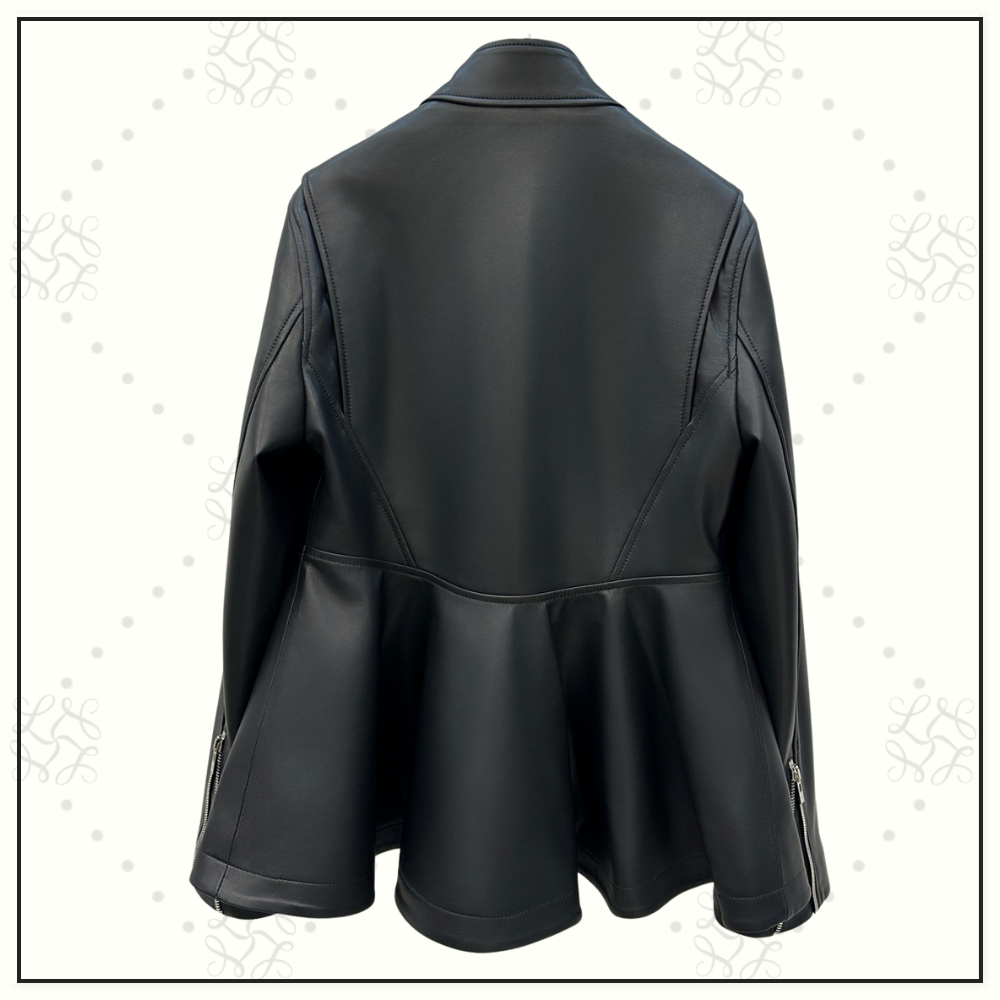 PEPLUM LEATHER JACKET