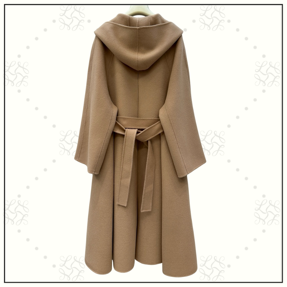 CASHMERE BLEND HOODED COAT
