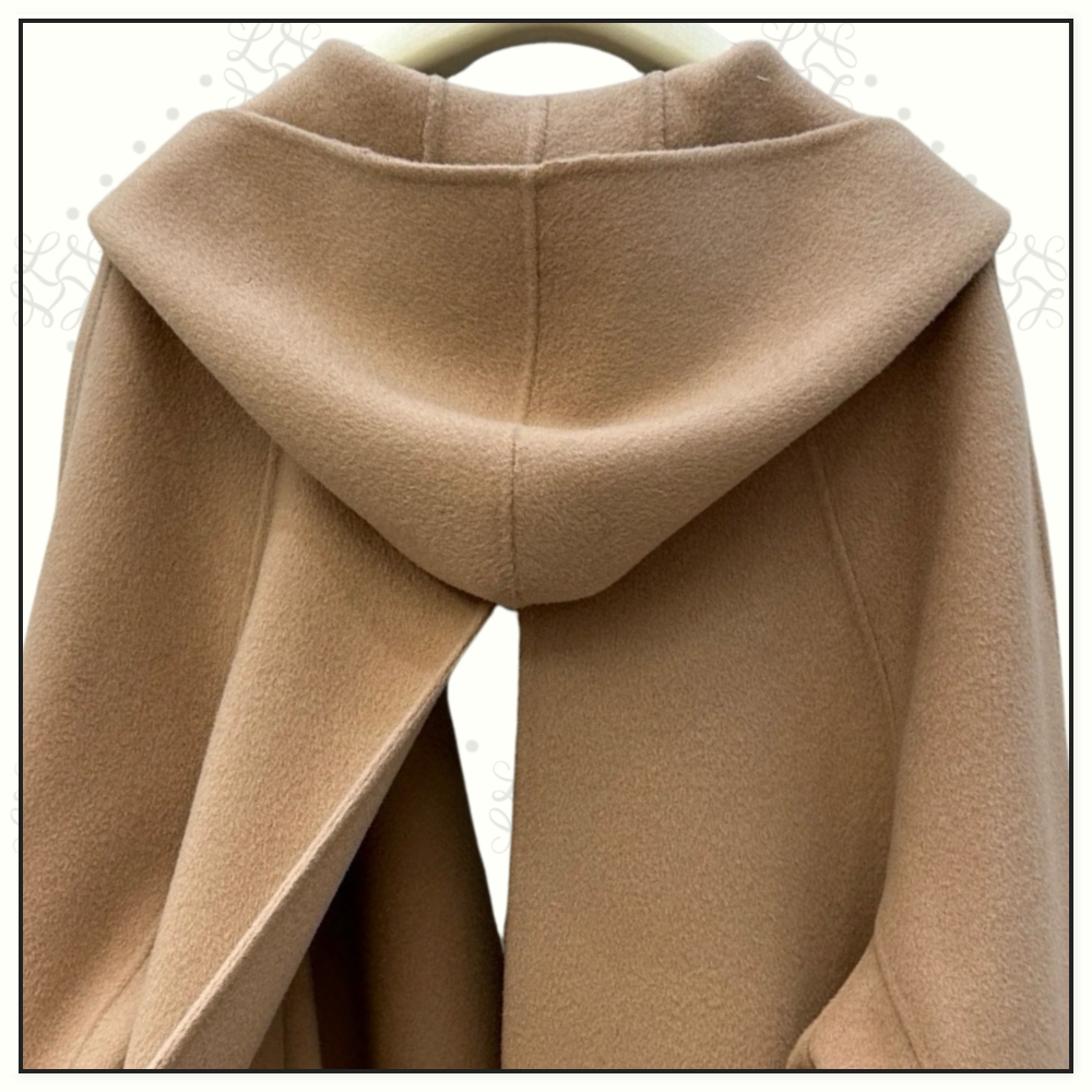 CASHMERE BLEND HOODED COAT