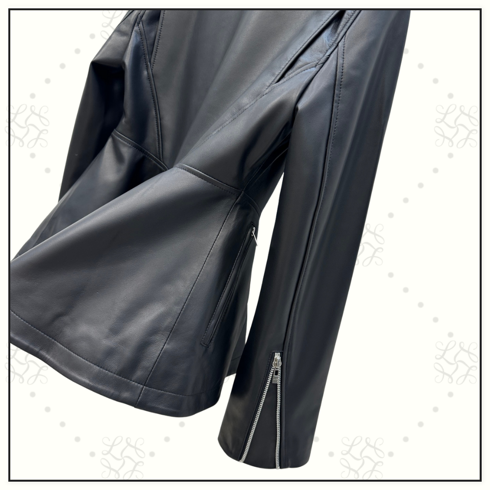 PEPLUM LEATHER JACKET