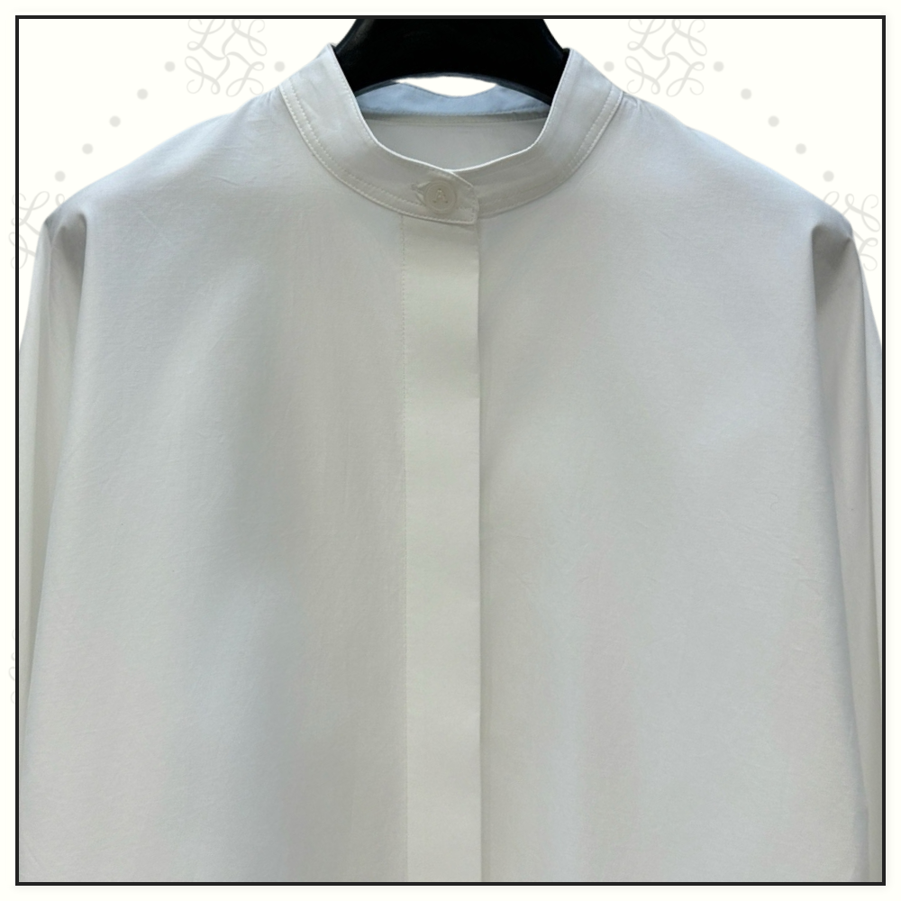 COTTON POPLIN BLOUSE