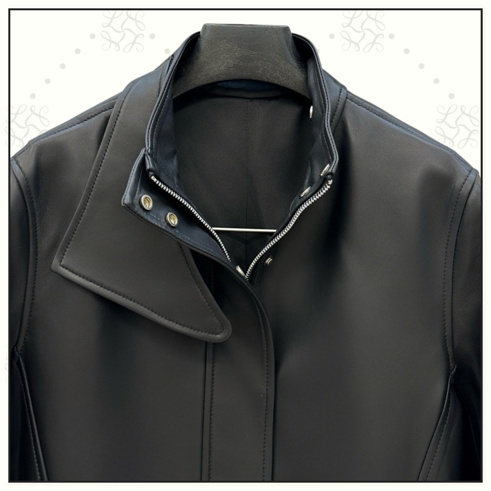 PEPLUM LEATHER JACKET