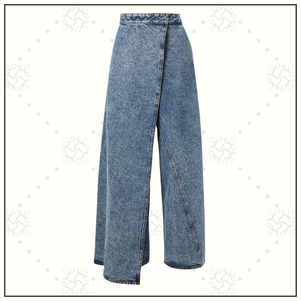 ASYMMETRIC WIDE LEG JEANS