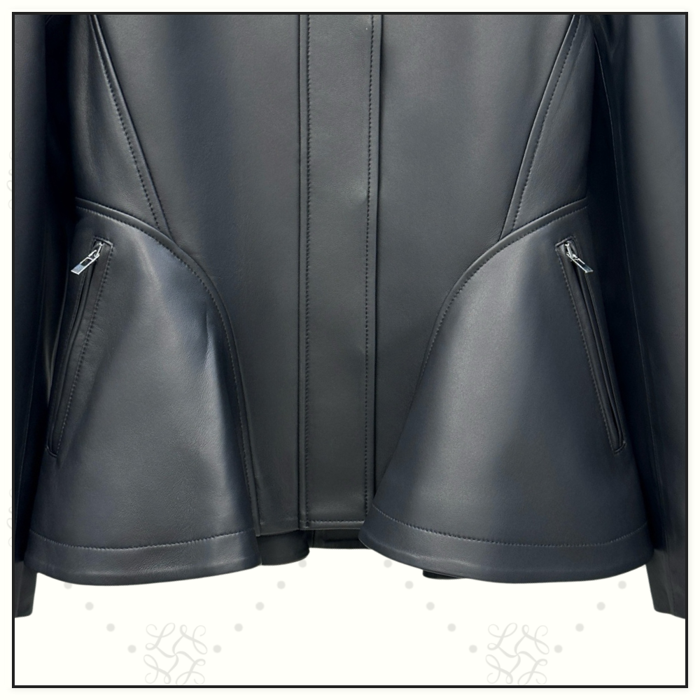 PEPLUM LEATHER JACKET
