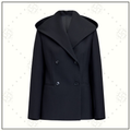 VIRGIN WOOL HOODED TAILORED COAT
