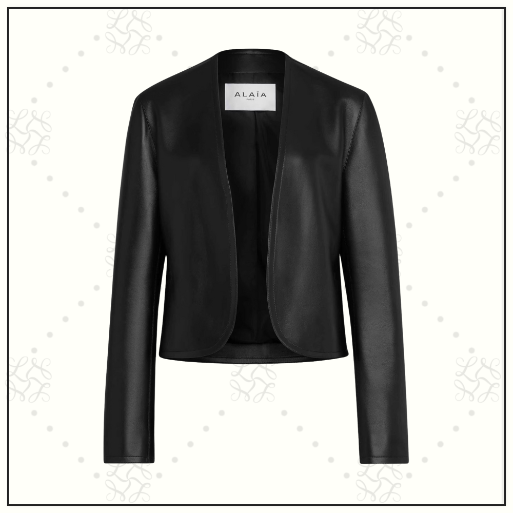 COLLARLESS LAMBSKIN JACKET