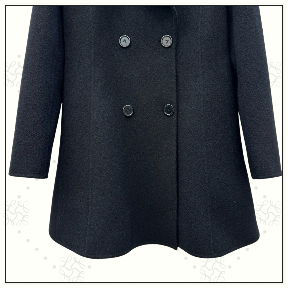 VIRGIN WOOL HOODED TAILORED COAT