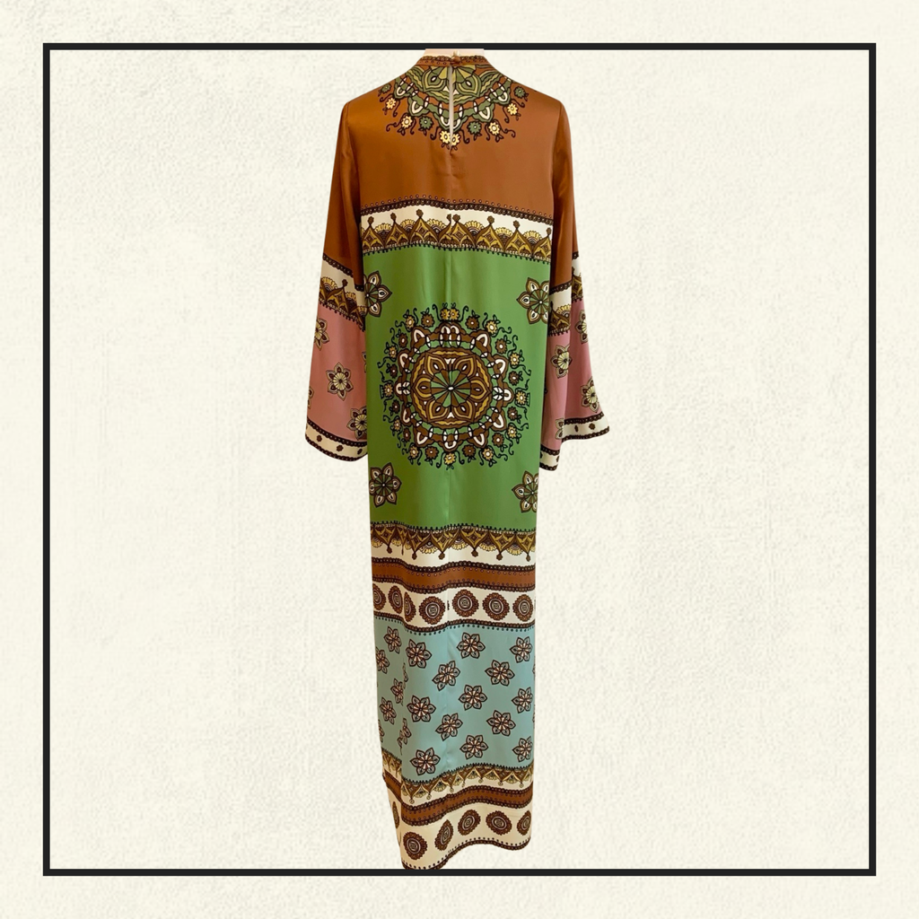 CONTINA SILK MIDI DRESS