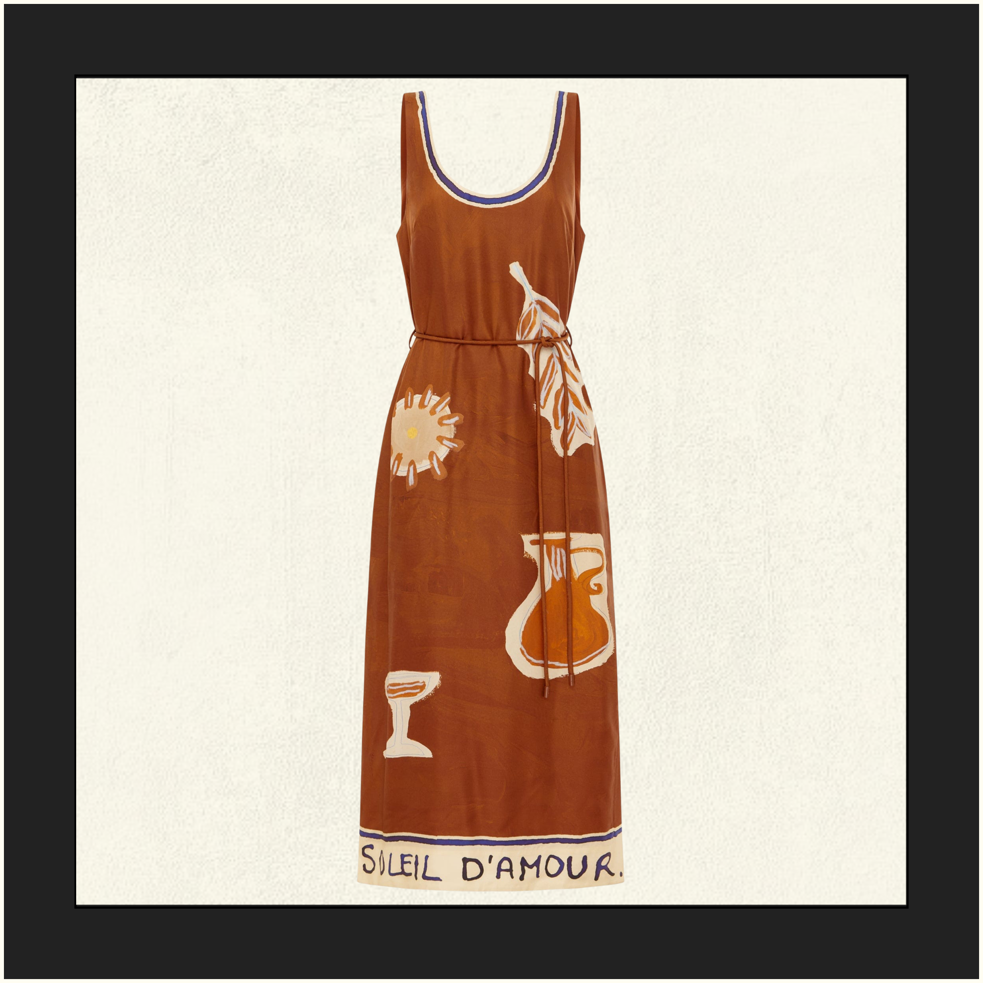 SOLEIL D’AMOUR SILK MIDI DRESS