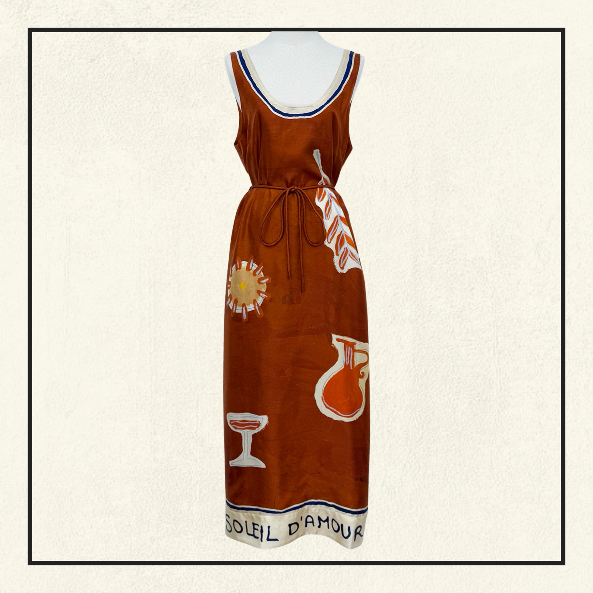 SOLEIL D’AMOUR SILK MIDI DRESS