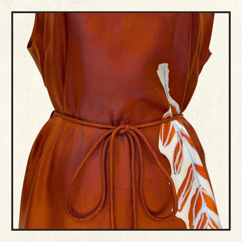 SOLEIL D’AMOUR SILK MIDI DRESS