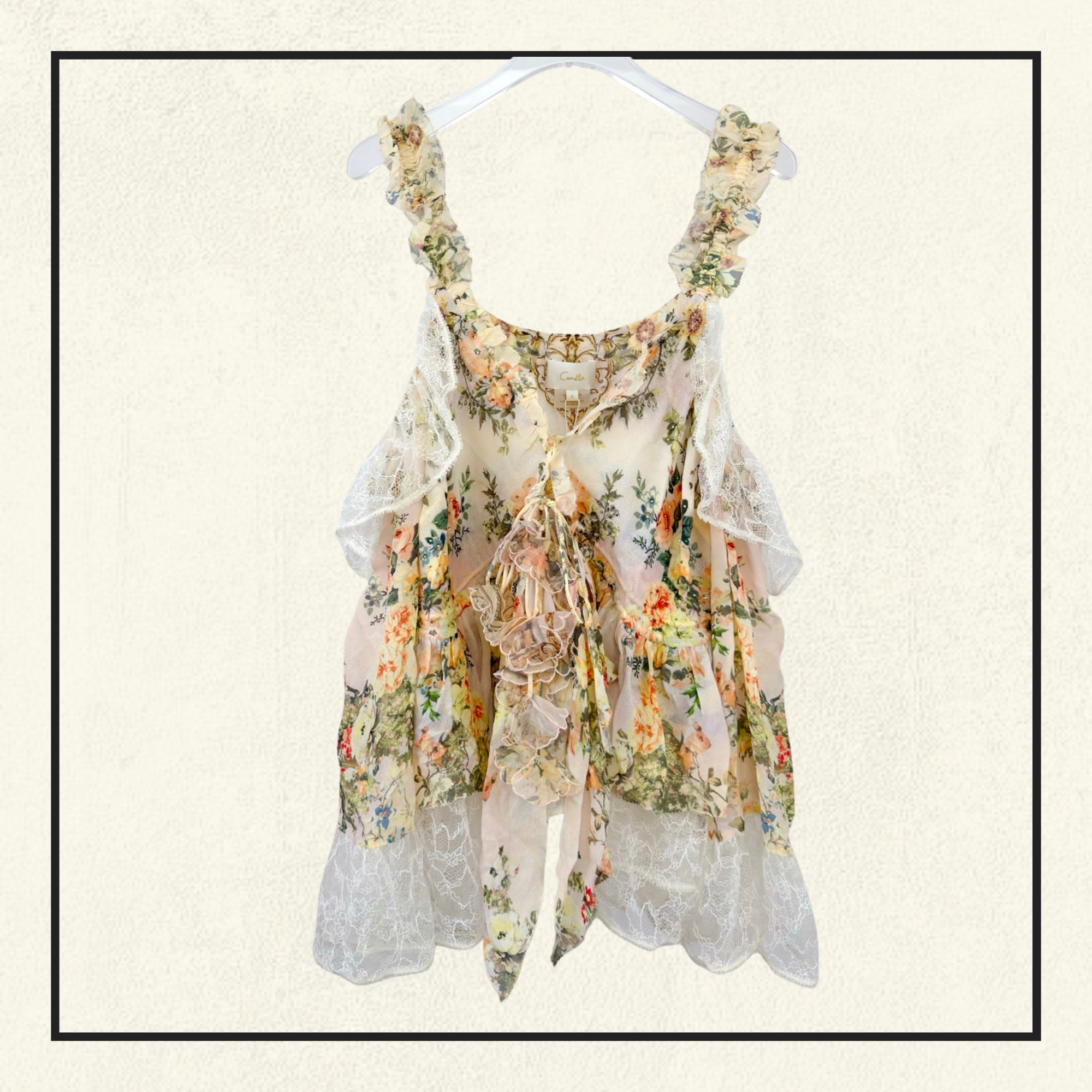 COLD SHOULDER RUFFLE TOP